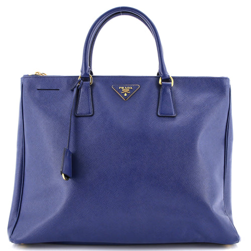 PRADA Galleria Double Zip Tote Saffiano Leather Large