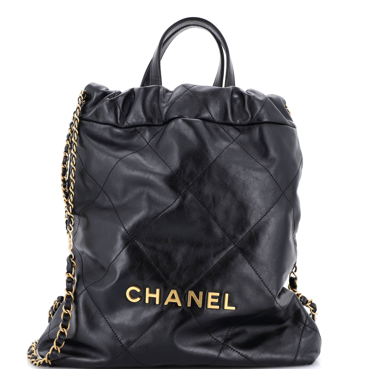 Chanel CHANEL 22 Chain Backpack Quilted Calfskin Medium
