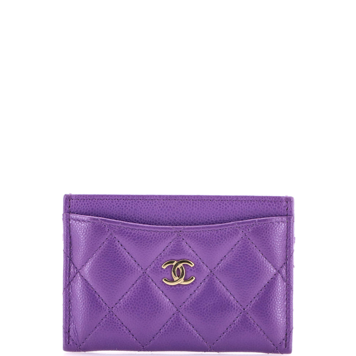 Chanel CHANEL Classic Card Holder Quilted Caviar