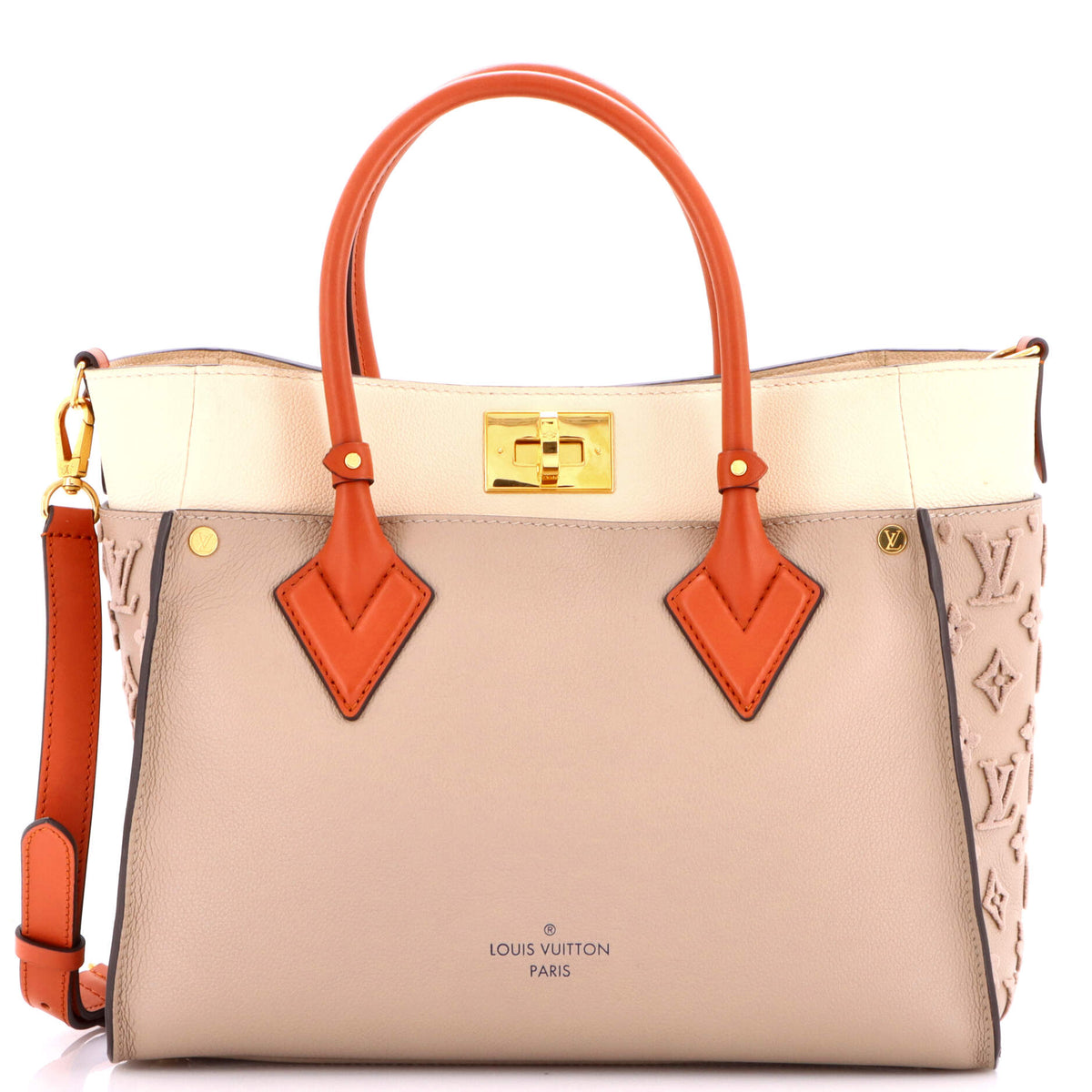Louis Vuitton On My Side Tote Monogram Tuffetage Leather MM