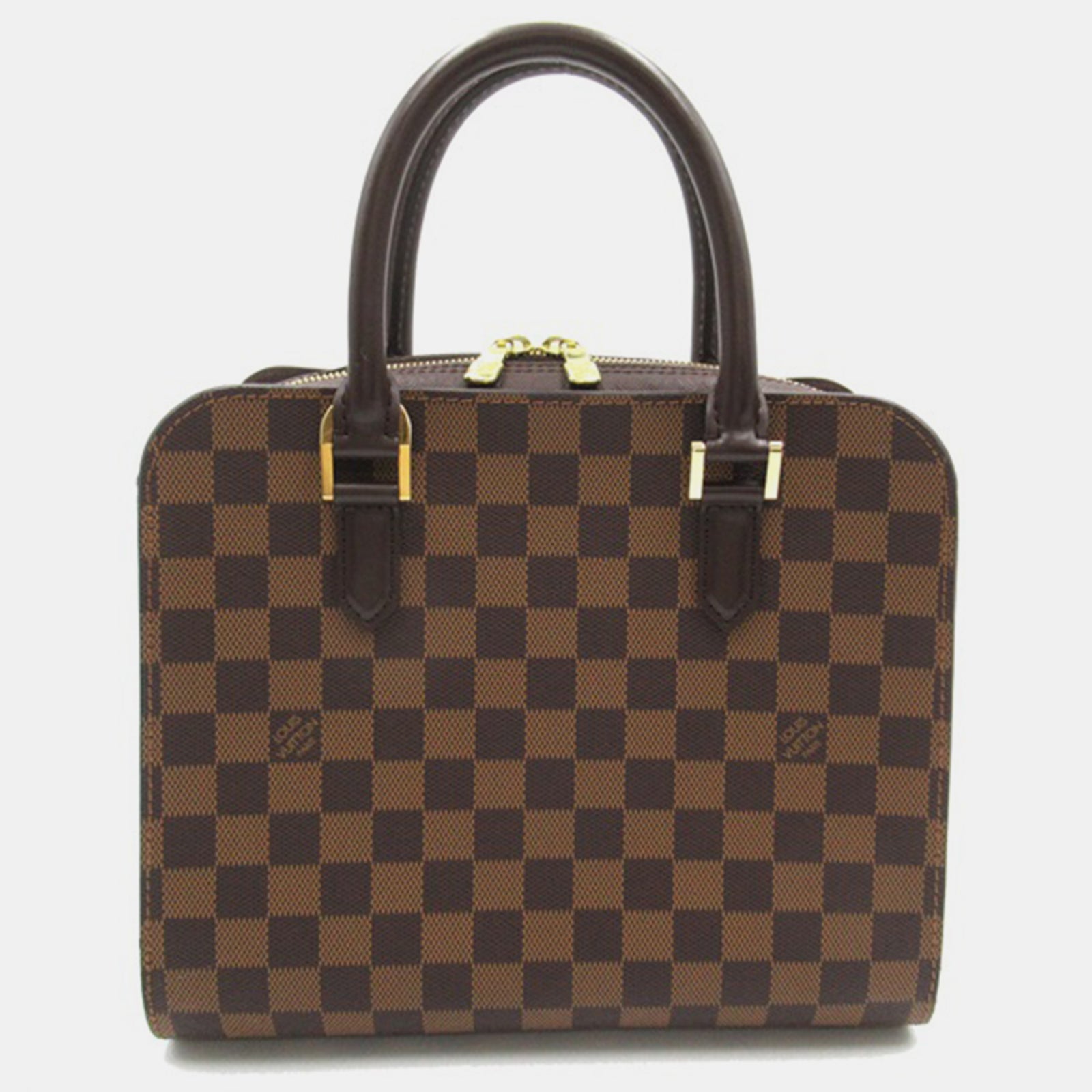 Louis Vuitton Braune Damier Ebene Triana-Tasche aus Segeltuch