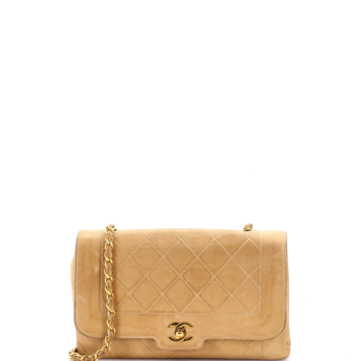 Chanel CHANEL Vintage Diana Flap Bag Quilted Lambskin Small
