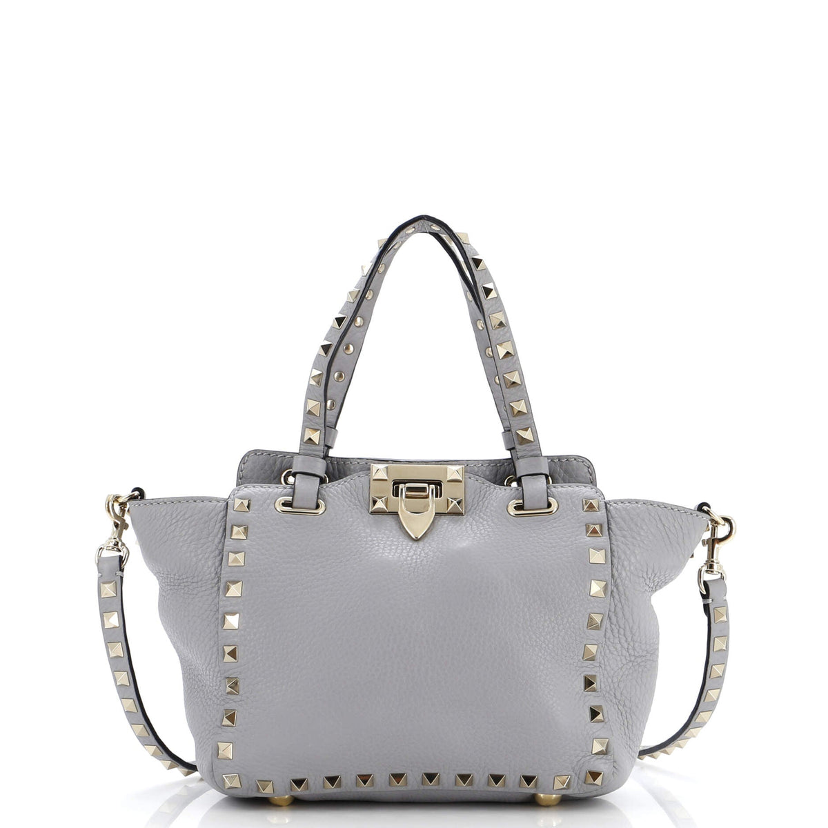 Valentino Garavani VALENTINO GARAVANI Rockstud Tote Pebbled Leather Mini