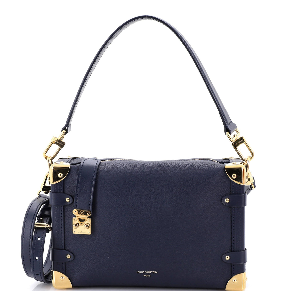 Louis Vuitton Side Trunk Handbag Taurillon Leather MM