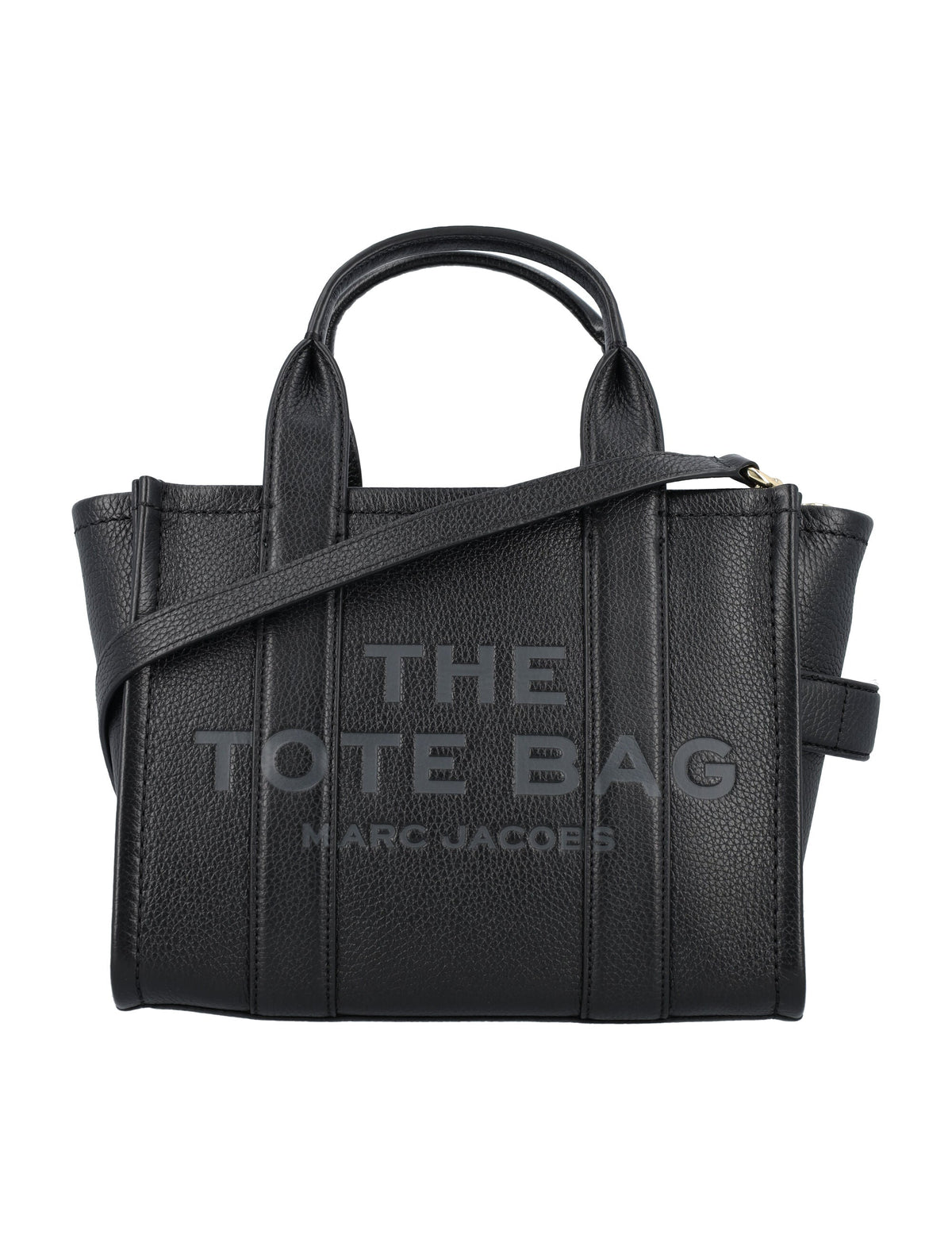 Marc Jacobs Women's The Leather Small Tote Bag in Black | 24AH009L01SP21 Color 001