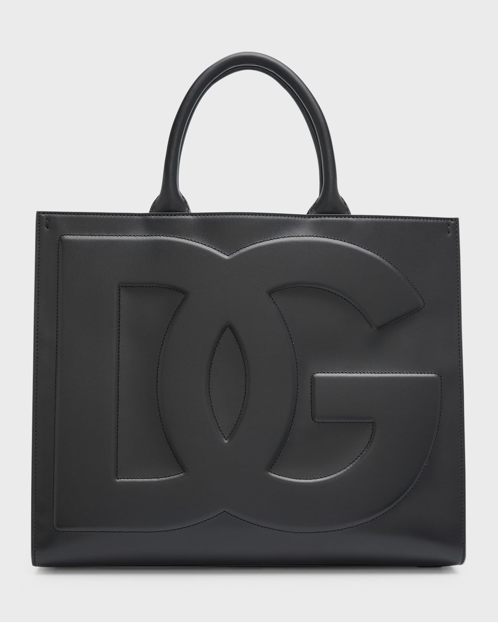 Beatrice DG Embossed Logo Calfskin Tote Bag