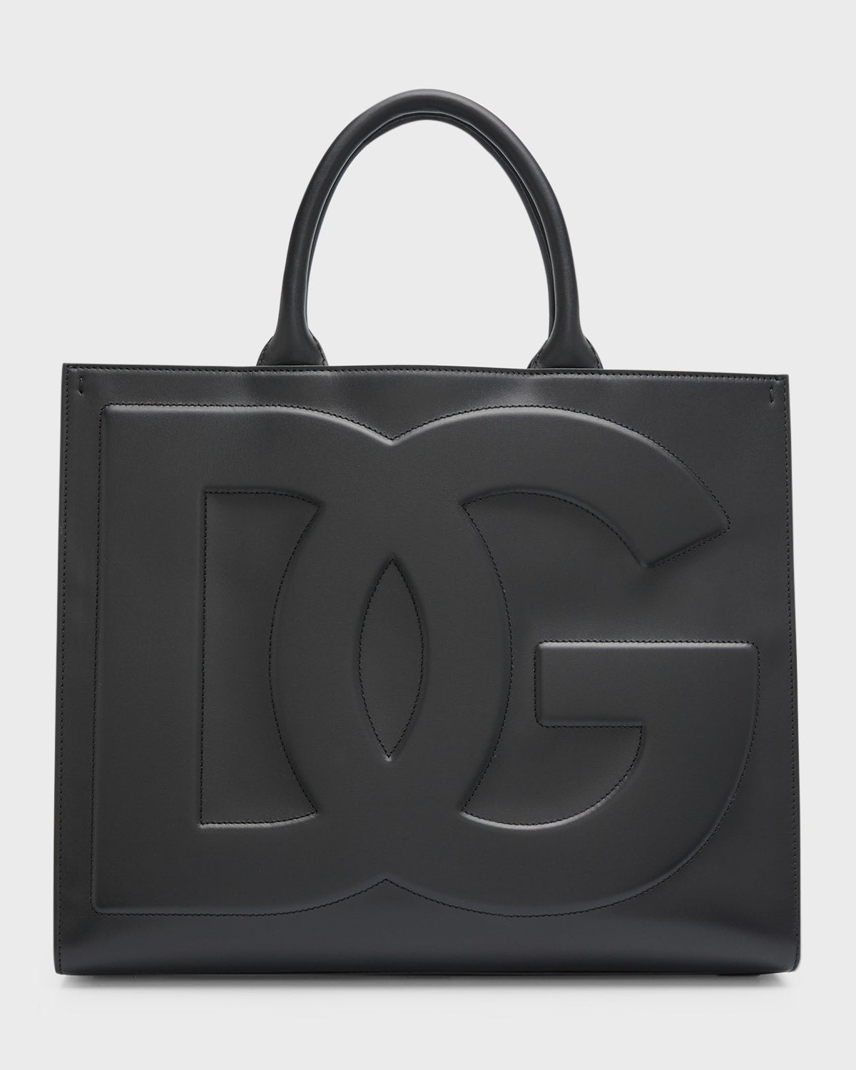 Boss Beatrice DG Embossed Logo Calfskin Tote Bag