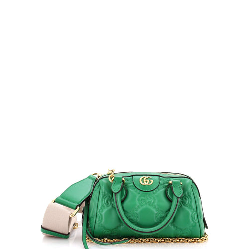 GUCCI Ophidia Convertible Boston Top Handle Bag GG Matelasse Leather Mini