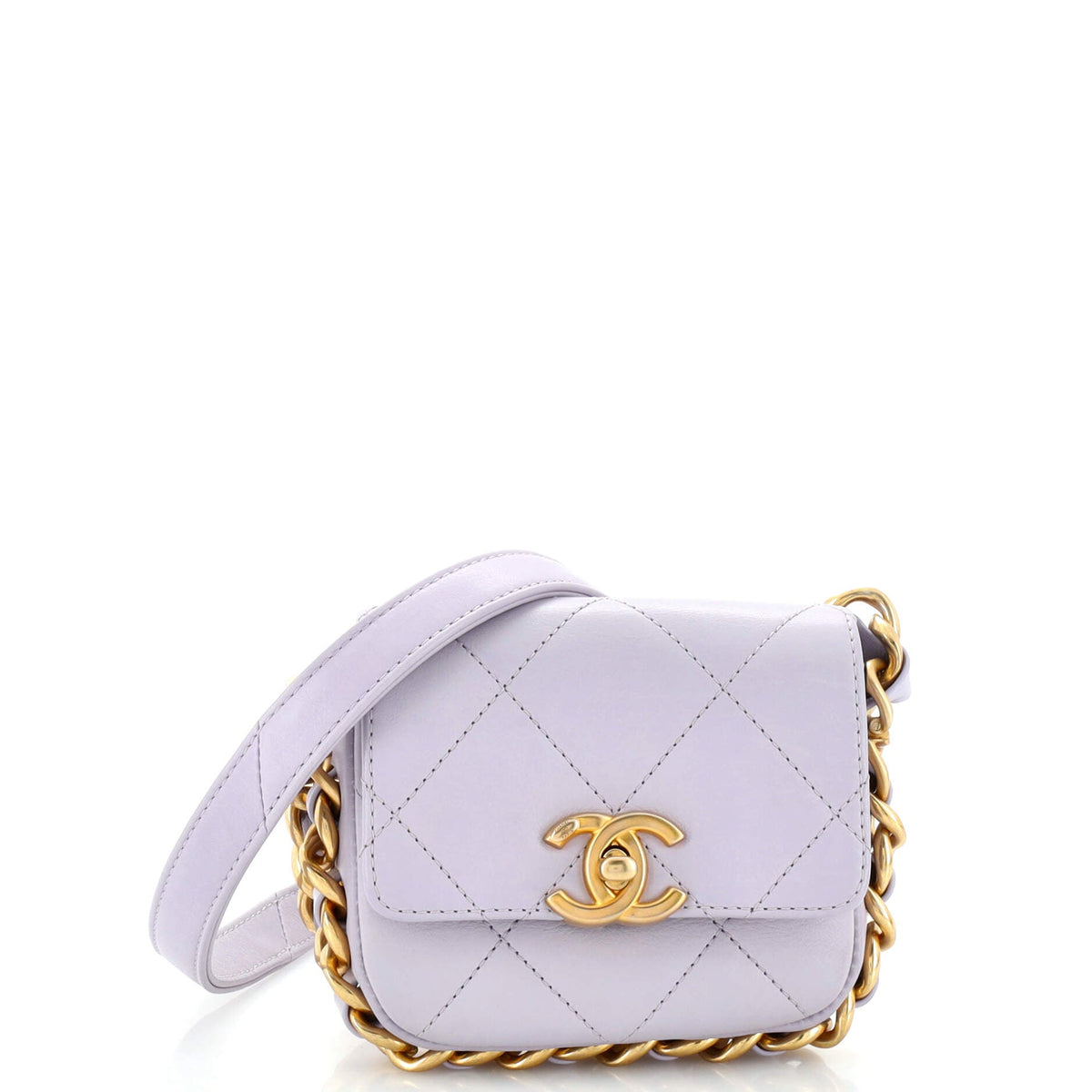 Chanel CHANEL Framing Chain Flap Bag Quilted Calfskin Mini