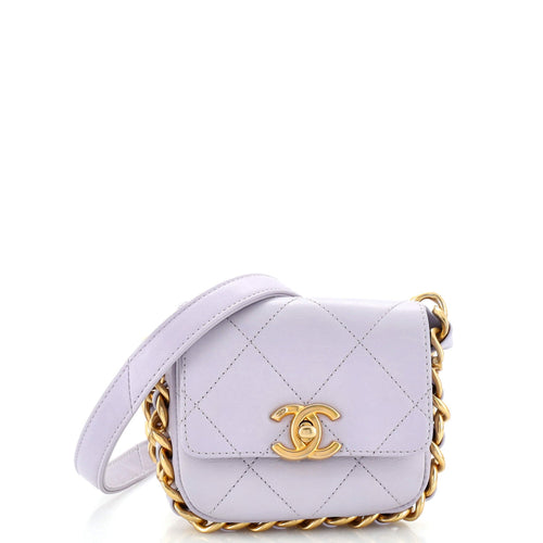 CHANEL Framing Chain Flap Bag Quilted Calfskin Mini