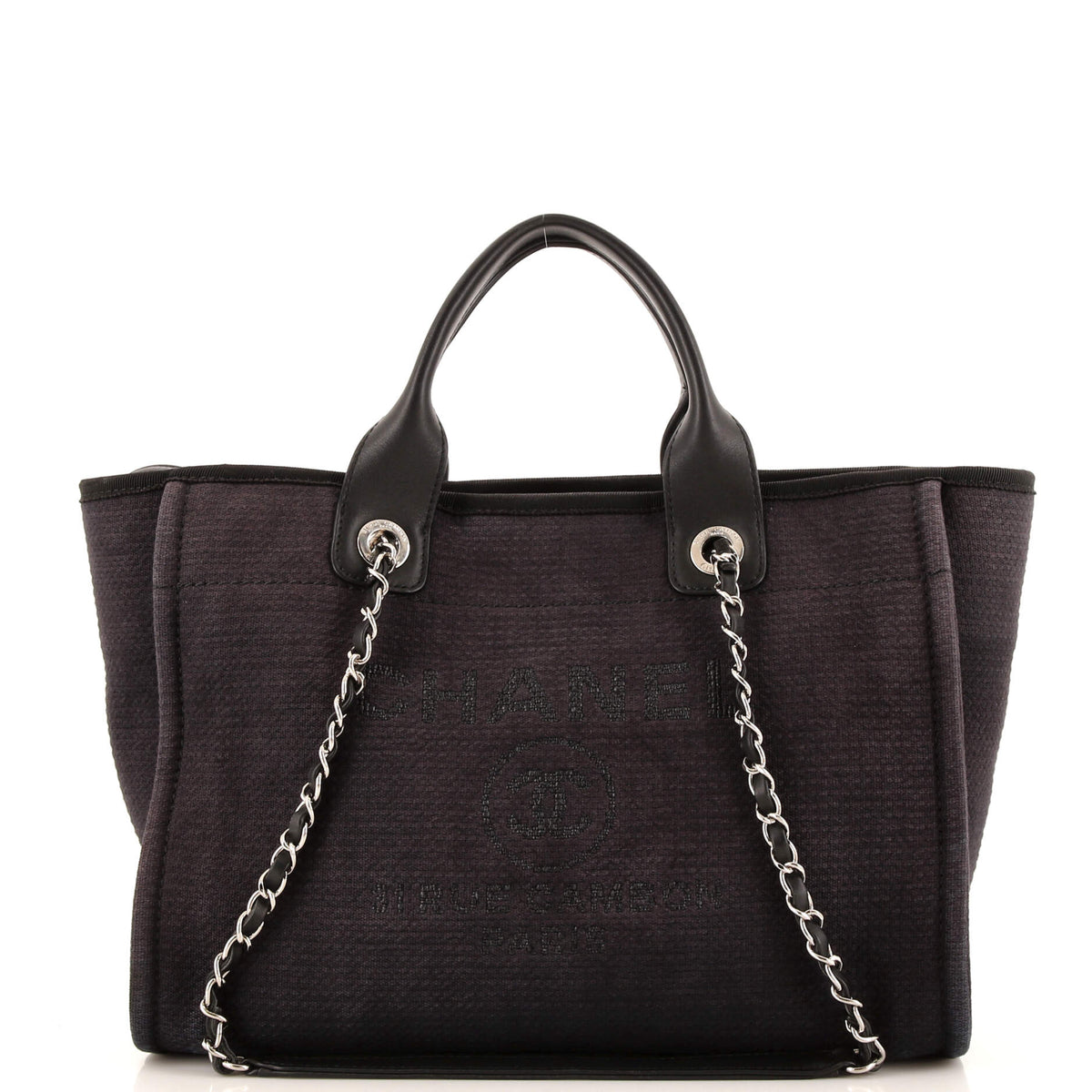 Chanel CHANEL Deauville NM Tote Mixed Fibers Small