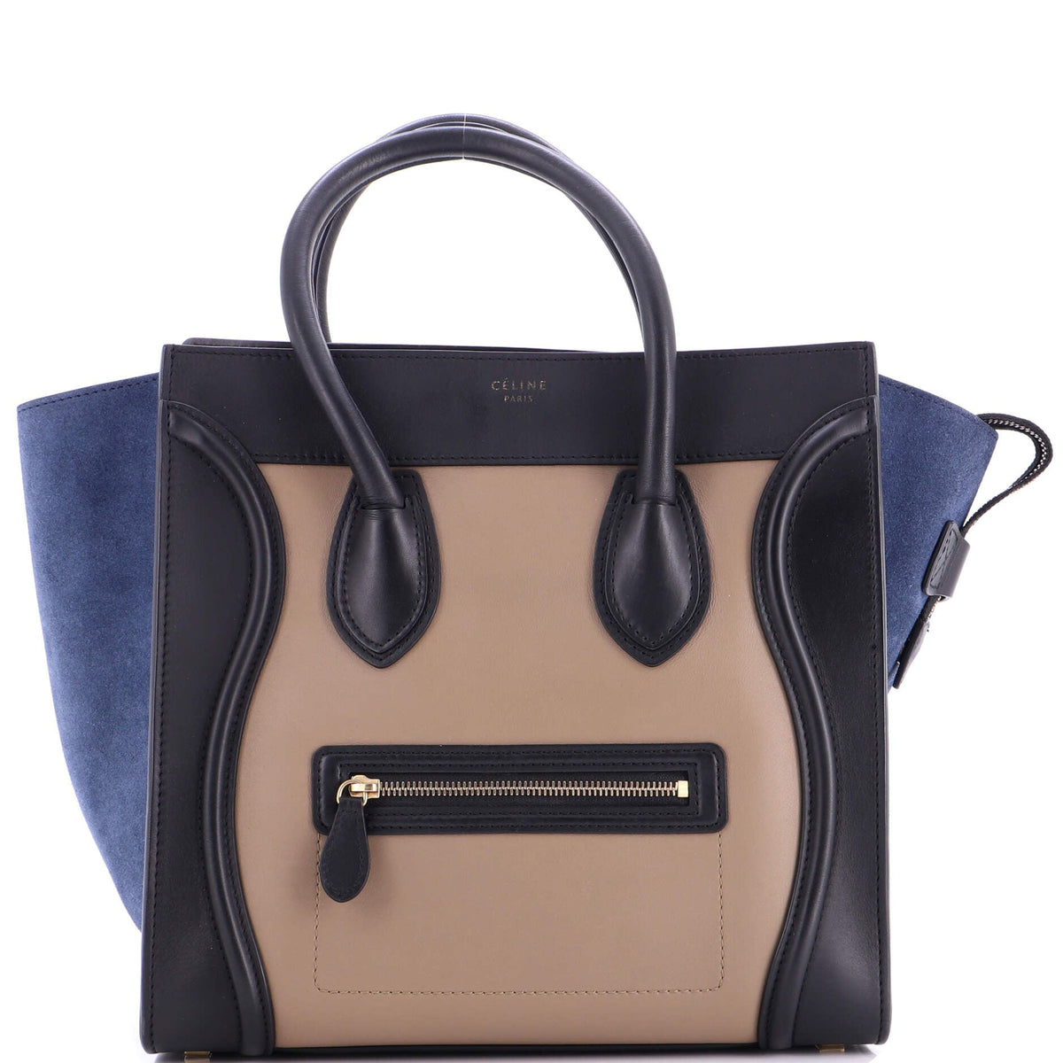 Celine CELINE Tricolor Luggage Bag Leather Mini