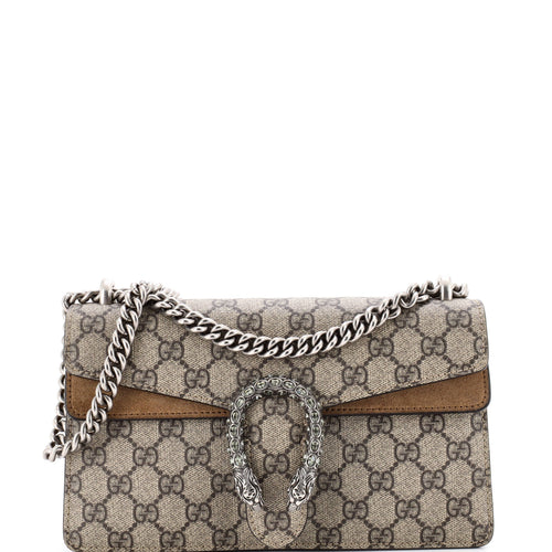 GUCCI Dionysus Bag GG Coated Canvas with Crystal Embellished Metal Small