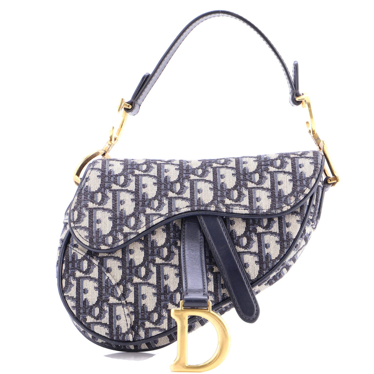 Christian Dior Saddle Handbag Oblique Canvas Mini