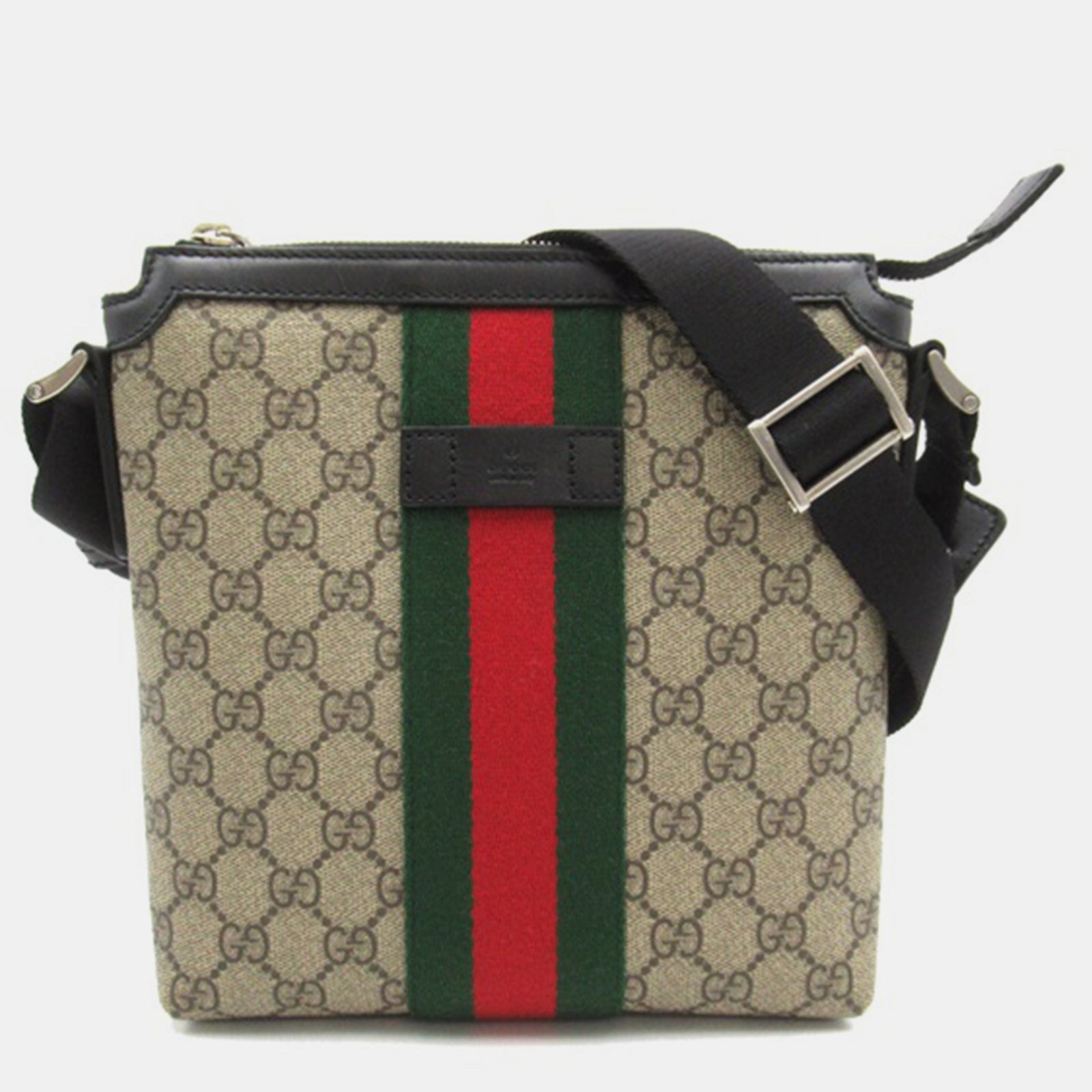 Gucci Beige Canvas GG Supreme Messenger Bag