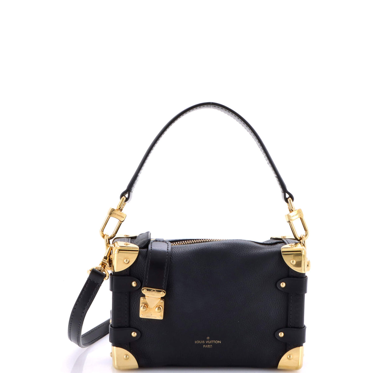 Louis Vuitton Side Trunk Handbag Taurillon Leather PM