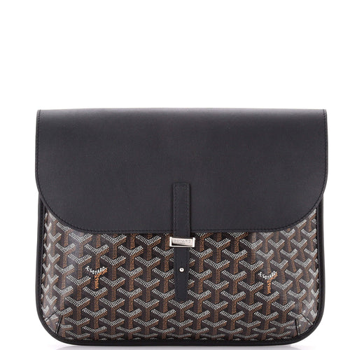 GOYARD Coursier Messenger Bag Coated Canvas and Leather