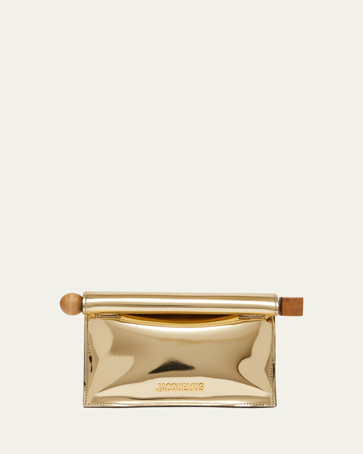 Jacquemus La Petite Pochette Rond Metallic Clutch Bag