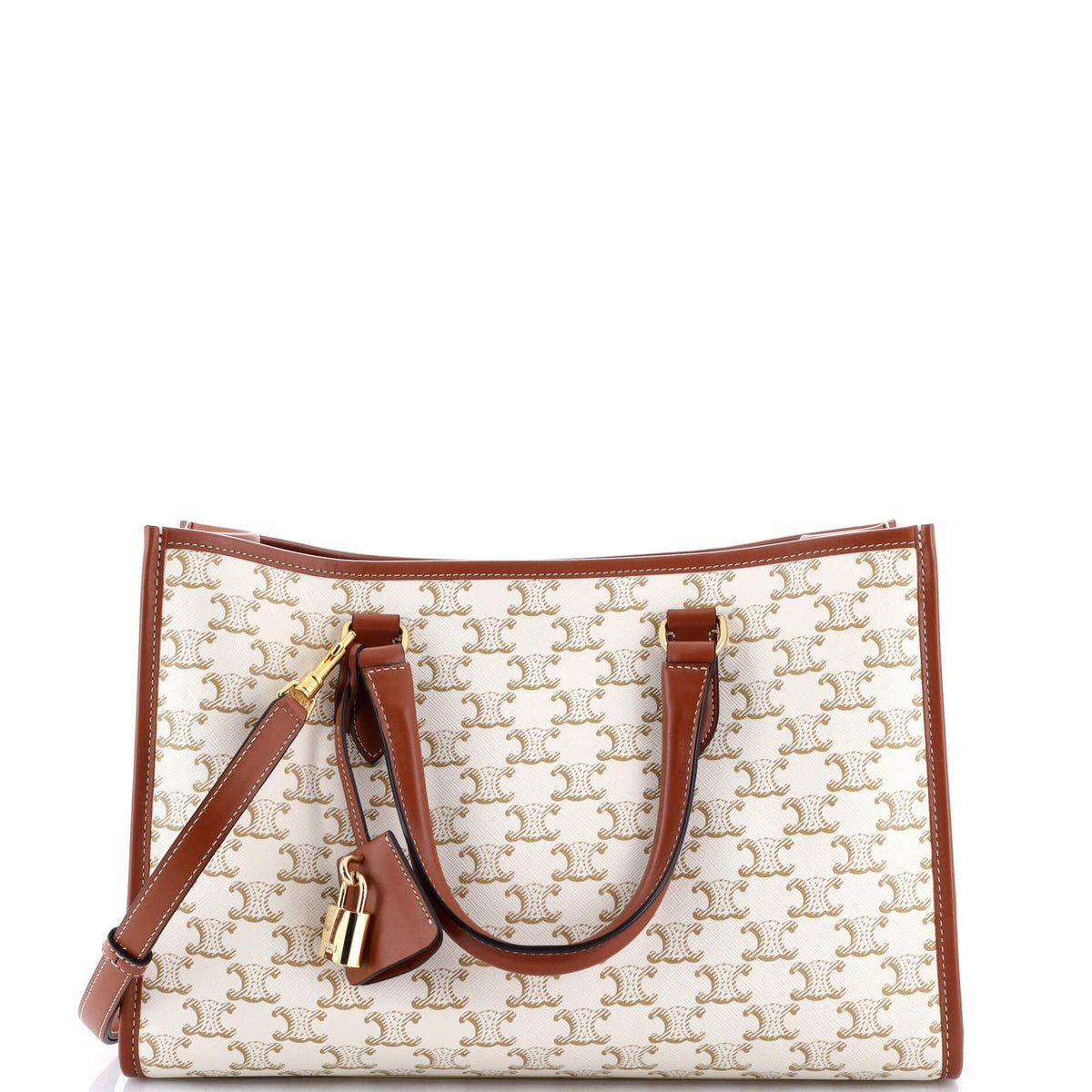 Celine CELINE Horizontal Cabas Tote Triomphe Coated Canvas Mini