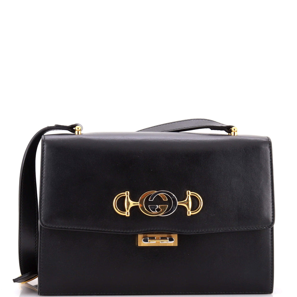 Gucci GUCCI Zumi Flap Shoulder Bag Leather Small