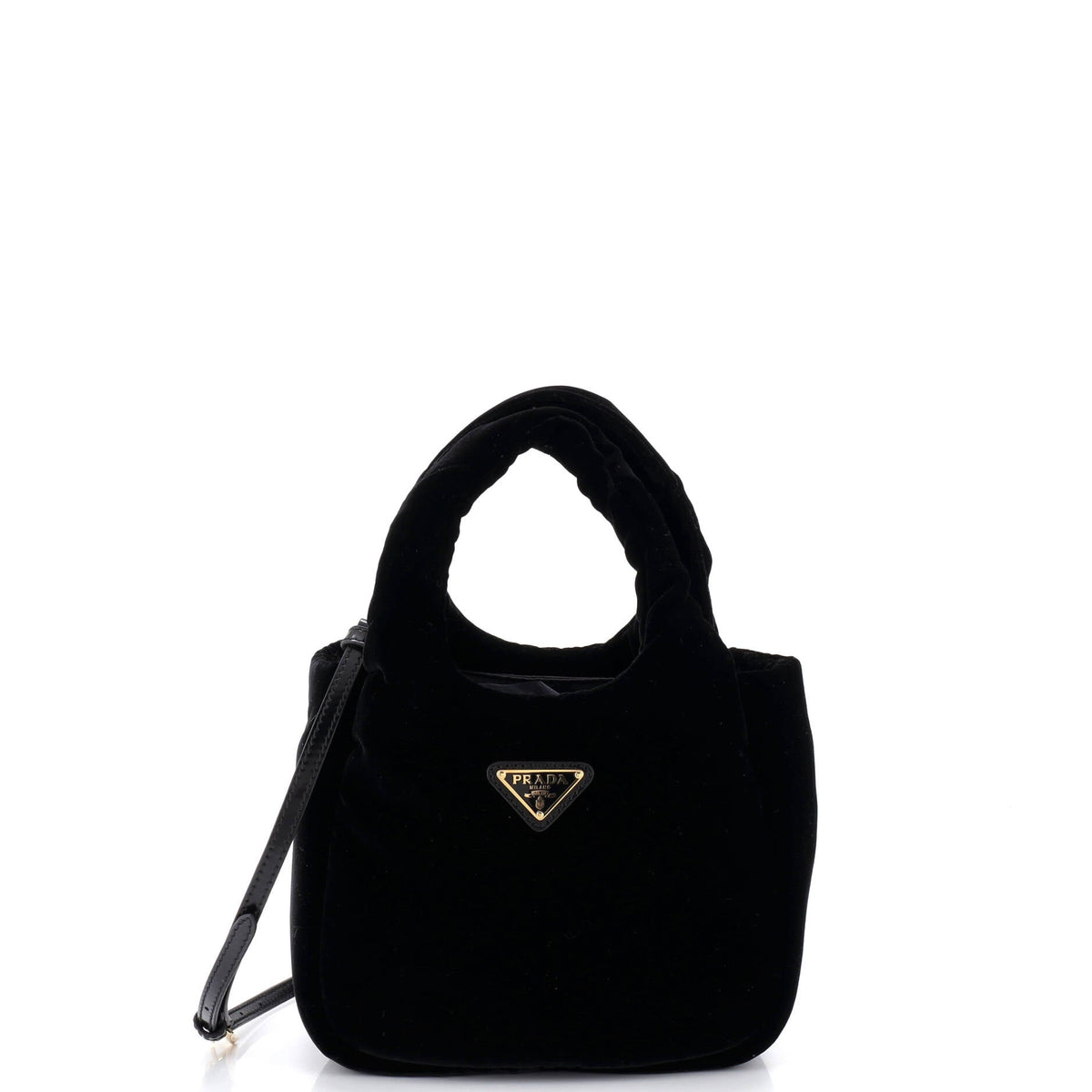 Prada PRADA Padded Soft Tote Velvet Mini