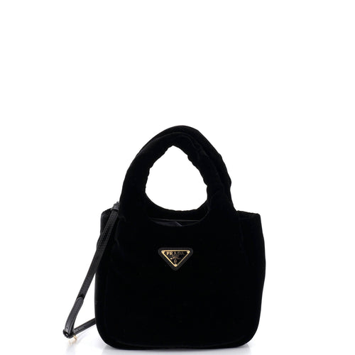 PRADA Padded Soft Tote Velvet Mini