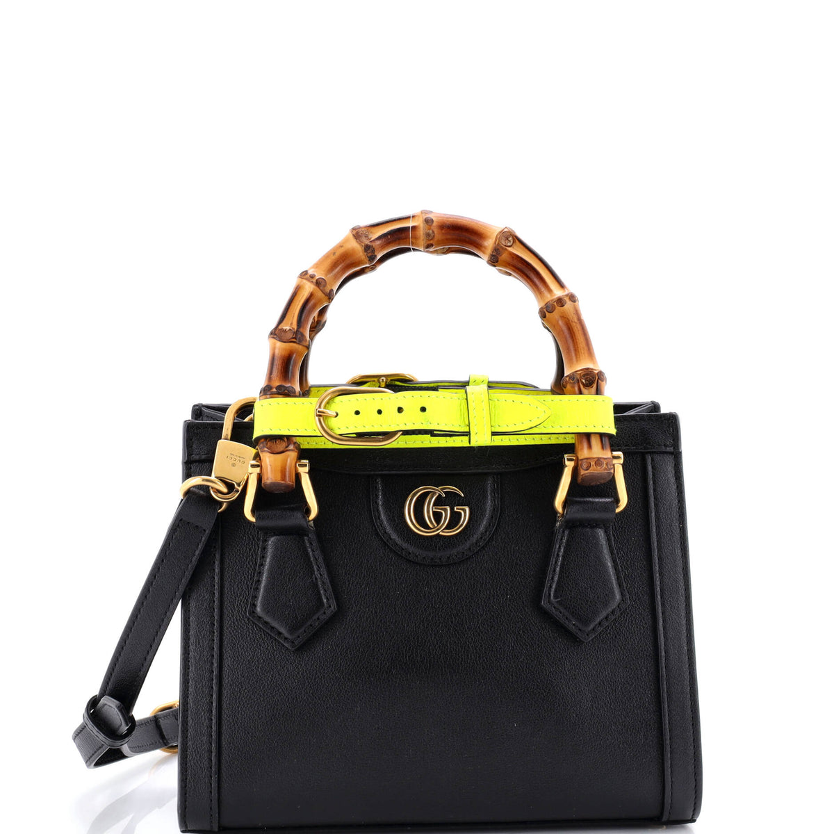 Gucci GUCCI Diana NM Bamboo Handle Tote Leather Mini
