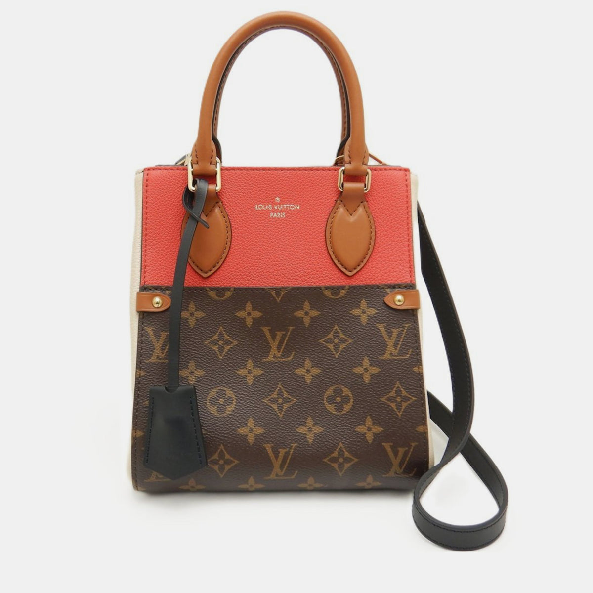 Louis Vuitton LOUIS VUITTON Monogram Canvas and Leather PM Fold Tote