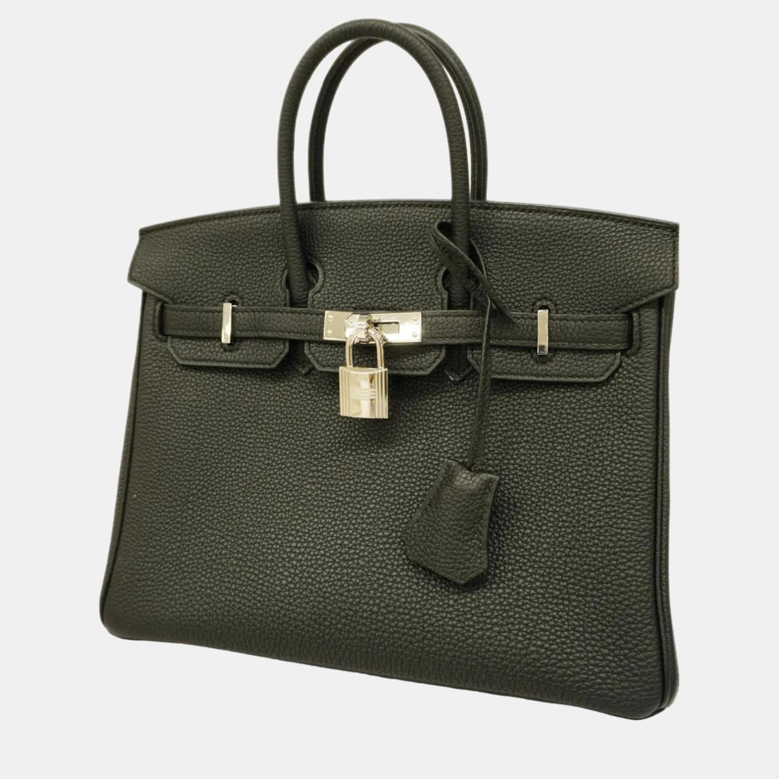 Herm?s sac à main noir pour femme Togo Birkin 25 Y Stamp