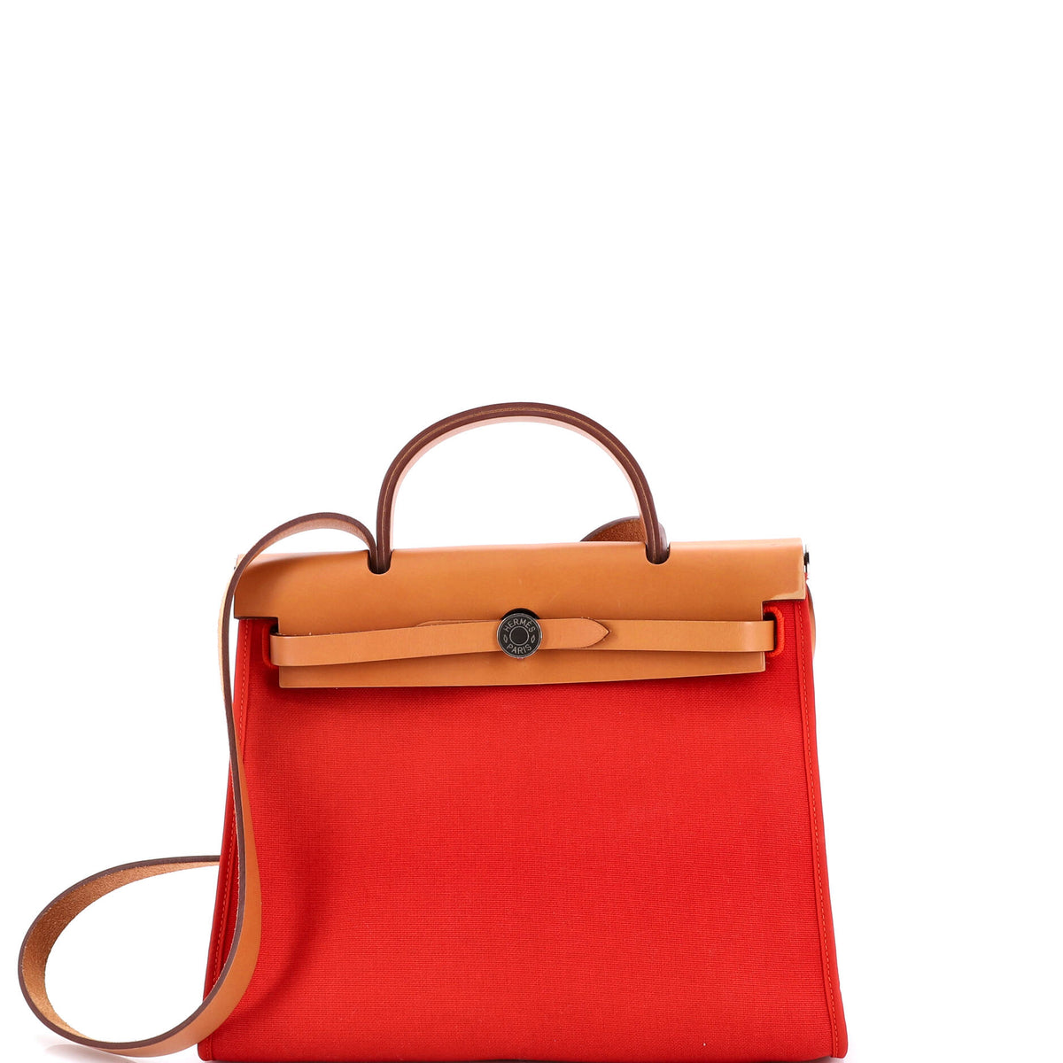 Herm?s Herbag Zip Leather and Toile 31
