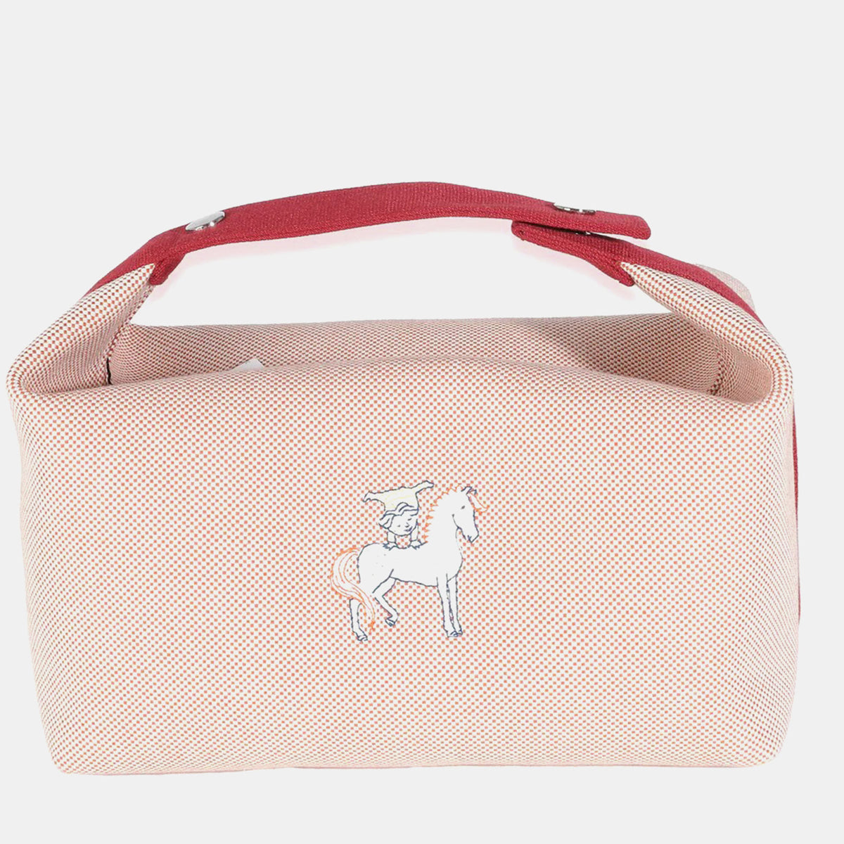 Hermès Terracotta Canvas Large Bride-A-Brac Cabriole Case GM