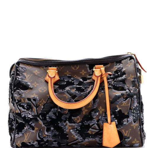 Speedy Handbag Fleur De Jais Monogram Canvas 30