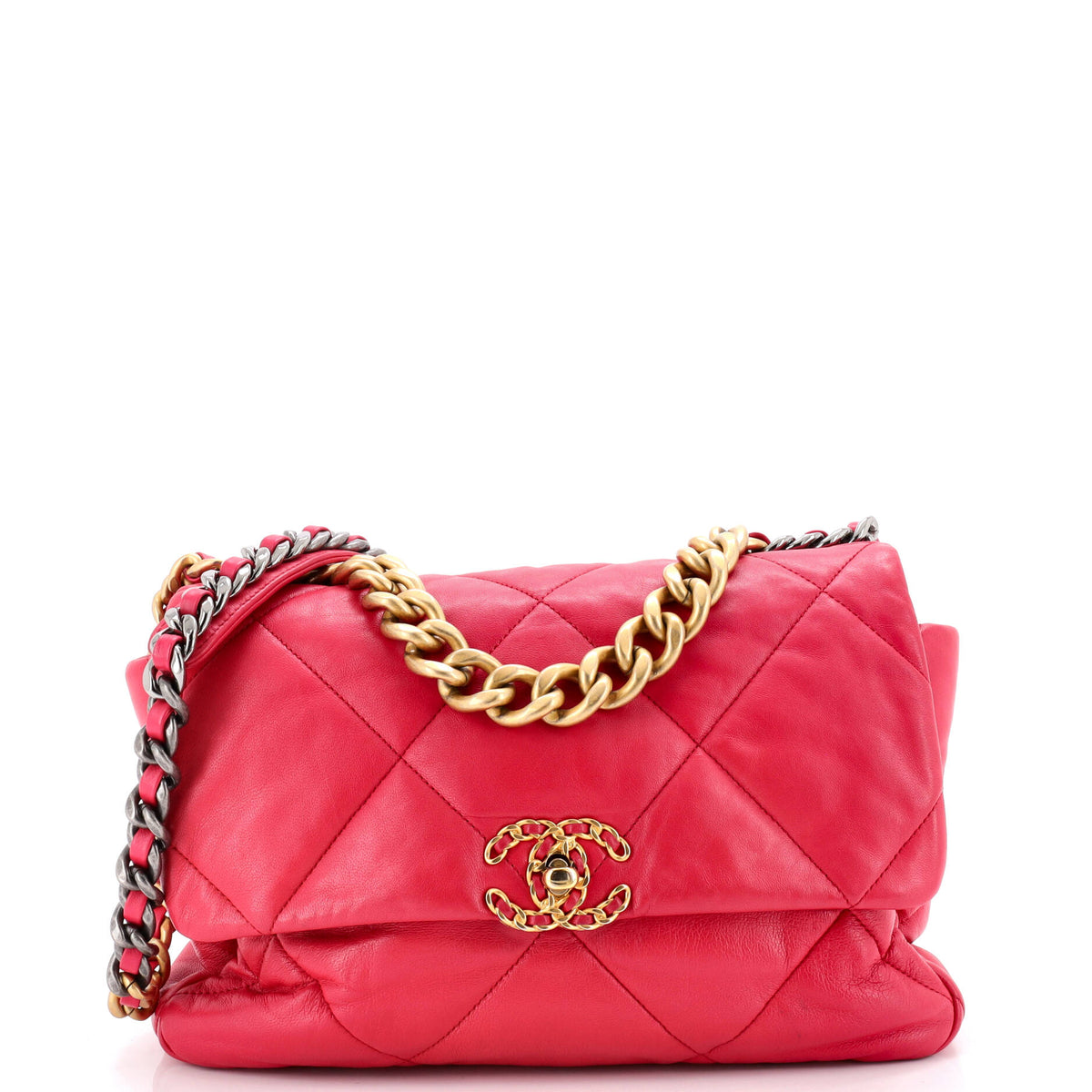Chanel CHANEL 19 Flap Bag Quilted Leather Large