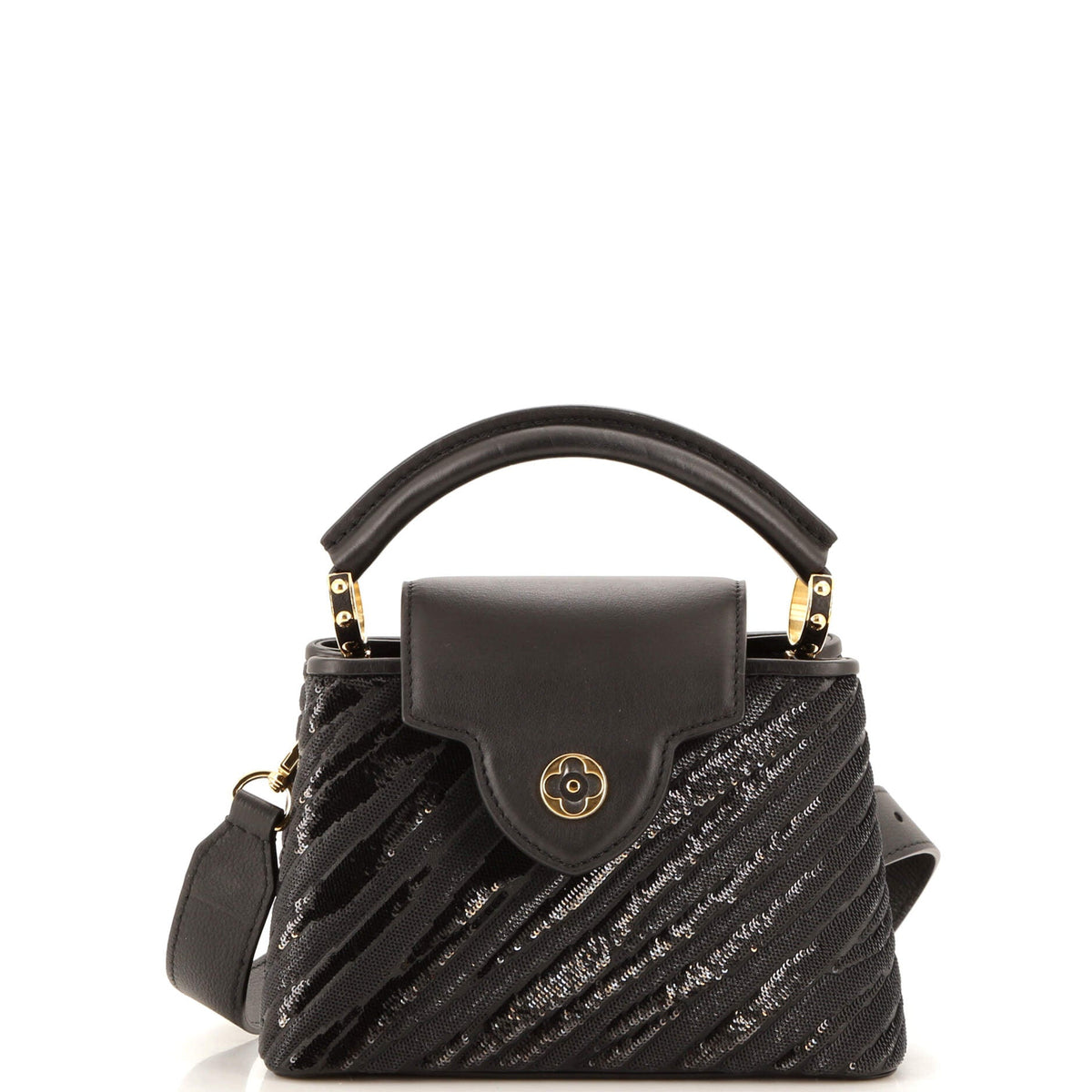 Louis Vuitton Capucines Bag Sequins with Leather Mini