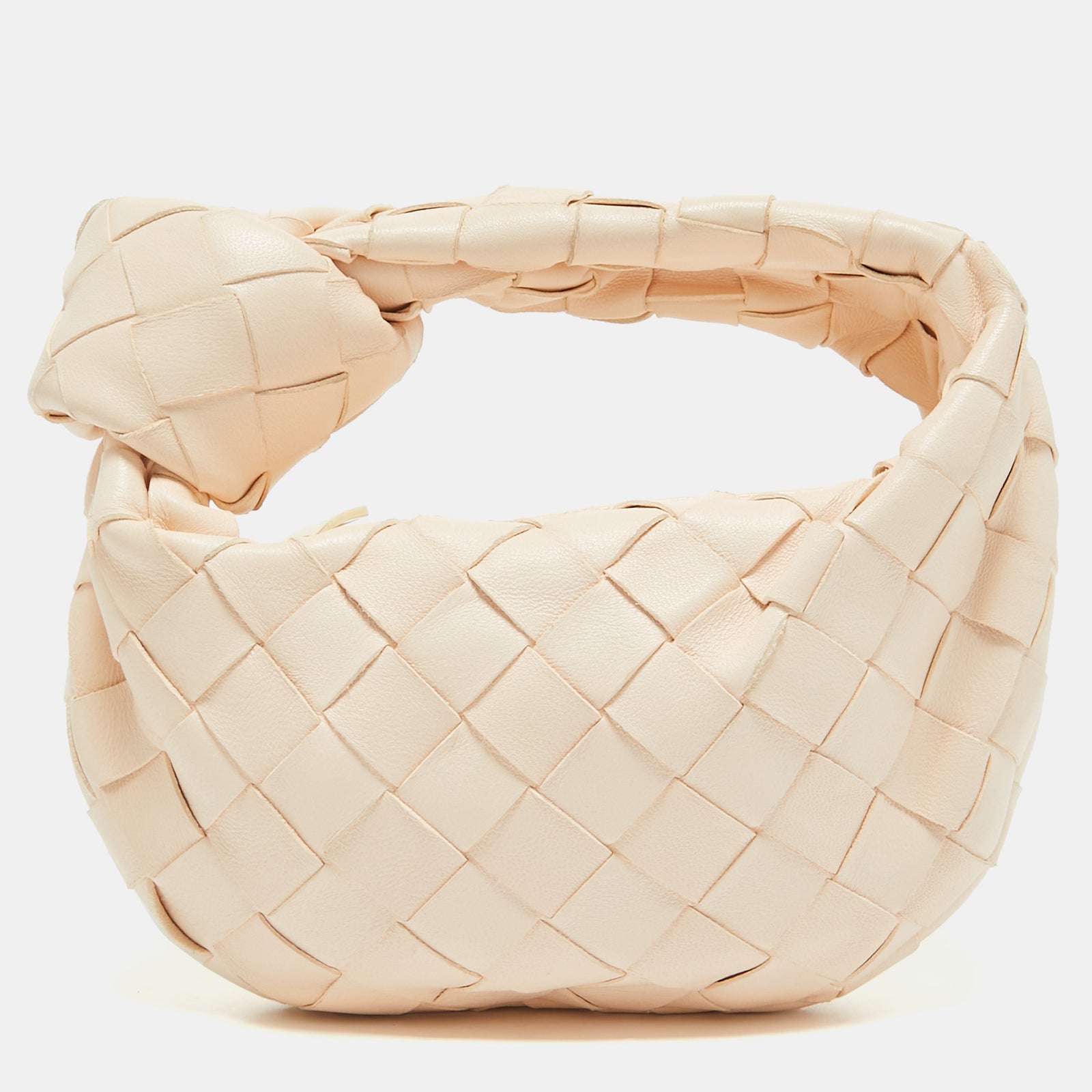 Bottega Veneta Peach Intrecciato Leather Candy Jodie Bag