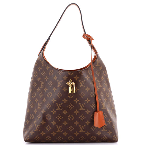 Flower Hobo Monogram Canvas with Leather