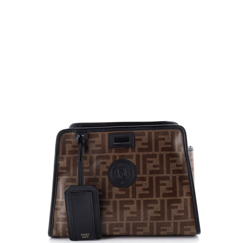 FENDI Peekaboo Defender Zucca Coated Canvas Small