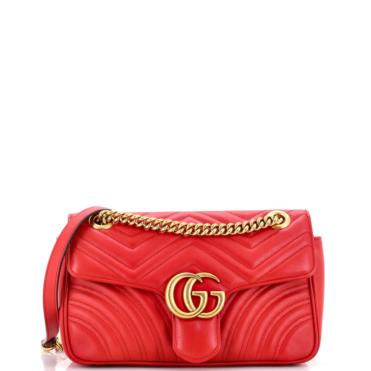 Gucci GUCCI GG Marmont Flap Bag Matelasse Leather Small