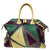 Sac Tomodachi en cuir tressé multicolore et python