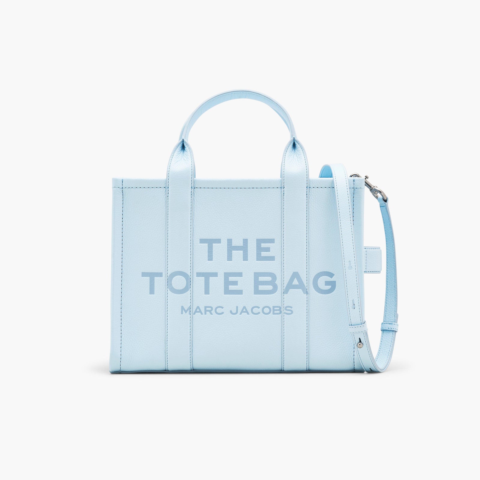 Marc Jacobs The Leather Medium Tote Bag in Cloud Blue