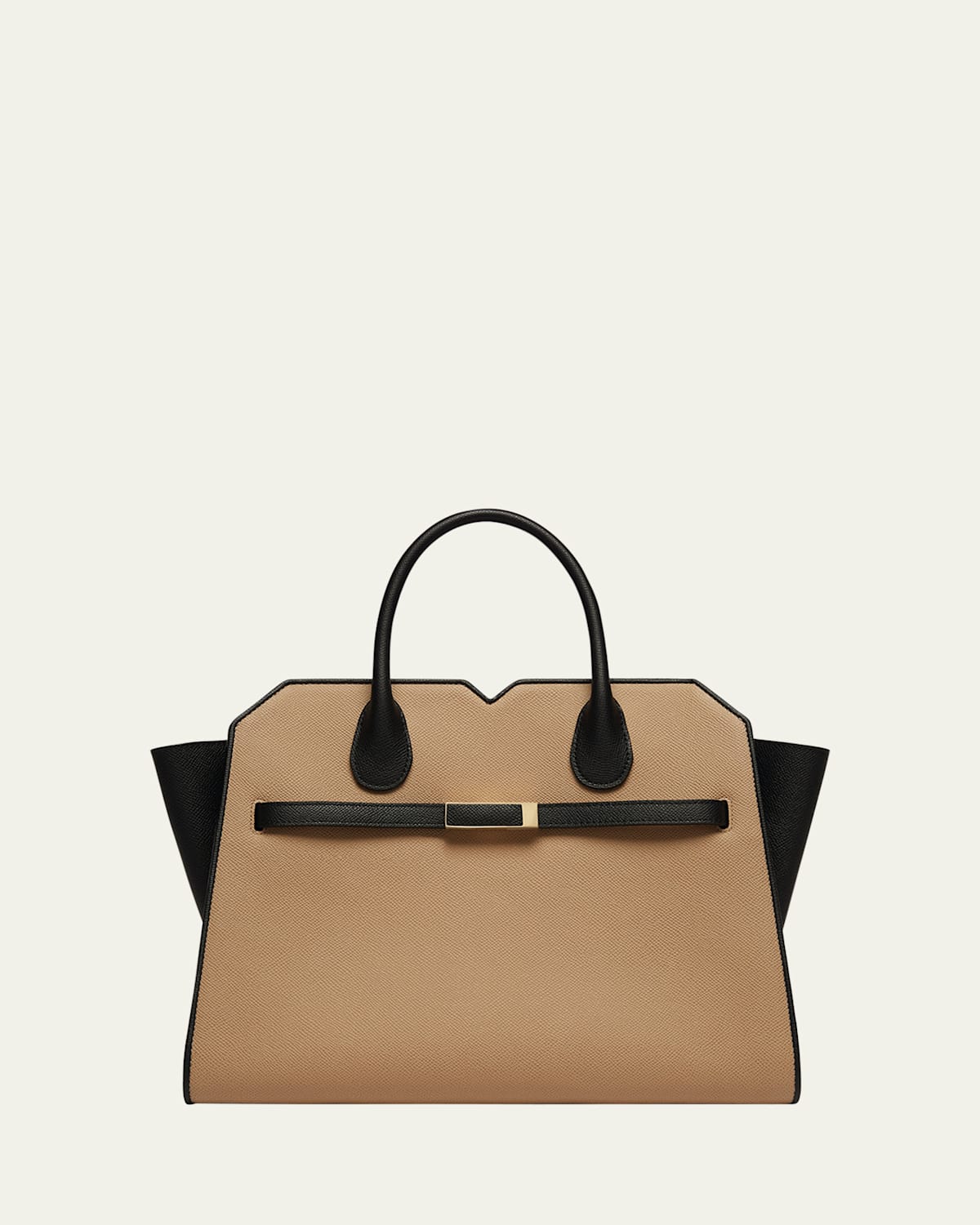 Valextra Milano Bicolor Leather Top-Handle Bag