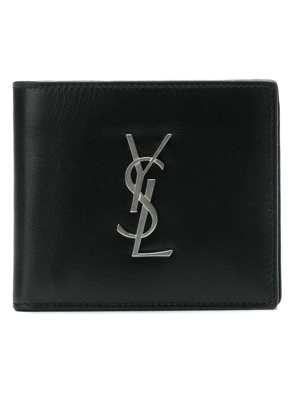 Saint Laurent Men's Leather Bi-Fold Wallet in Black | 4532760SX0E