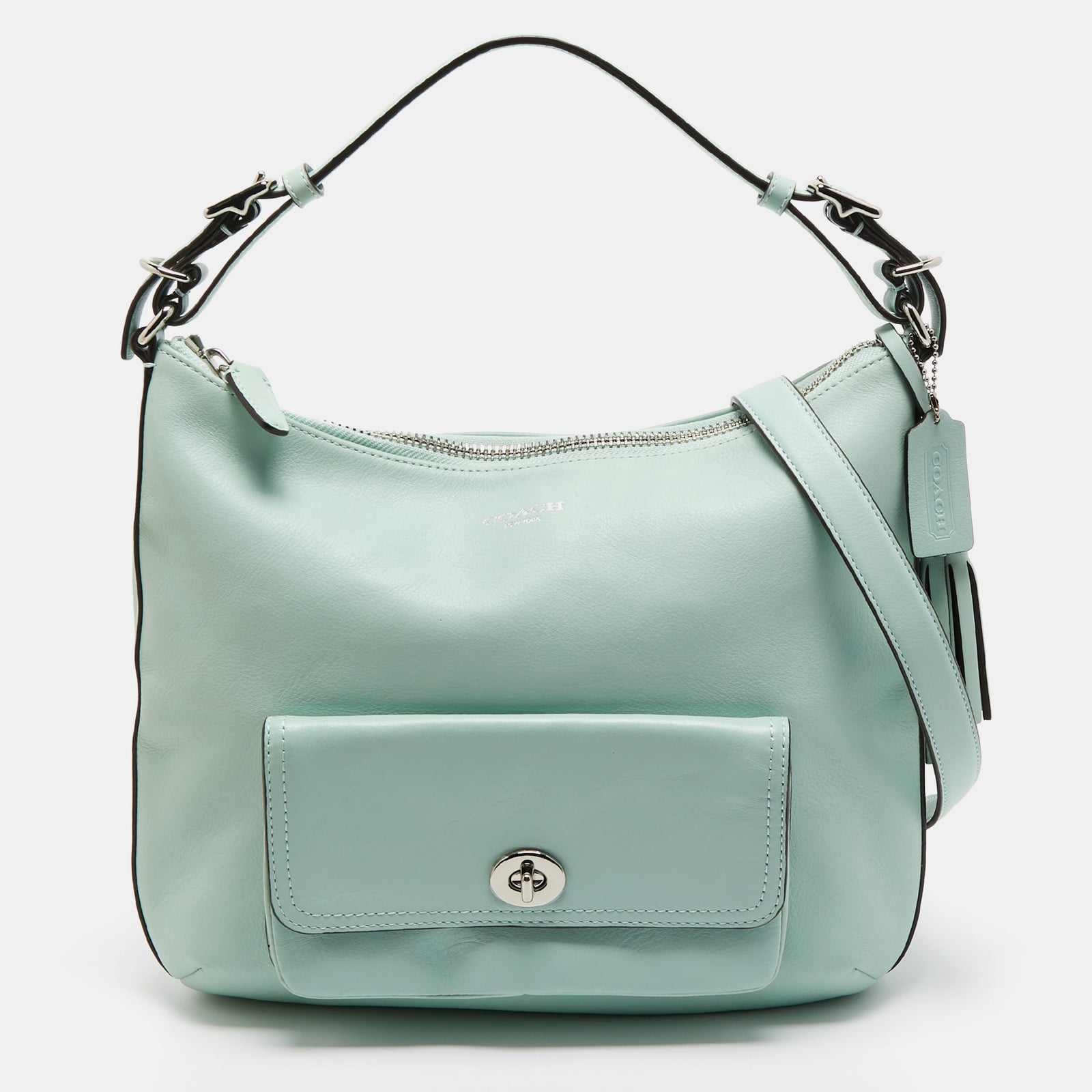 Coach Mint Green Leather Legacy Courtney Hobo