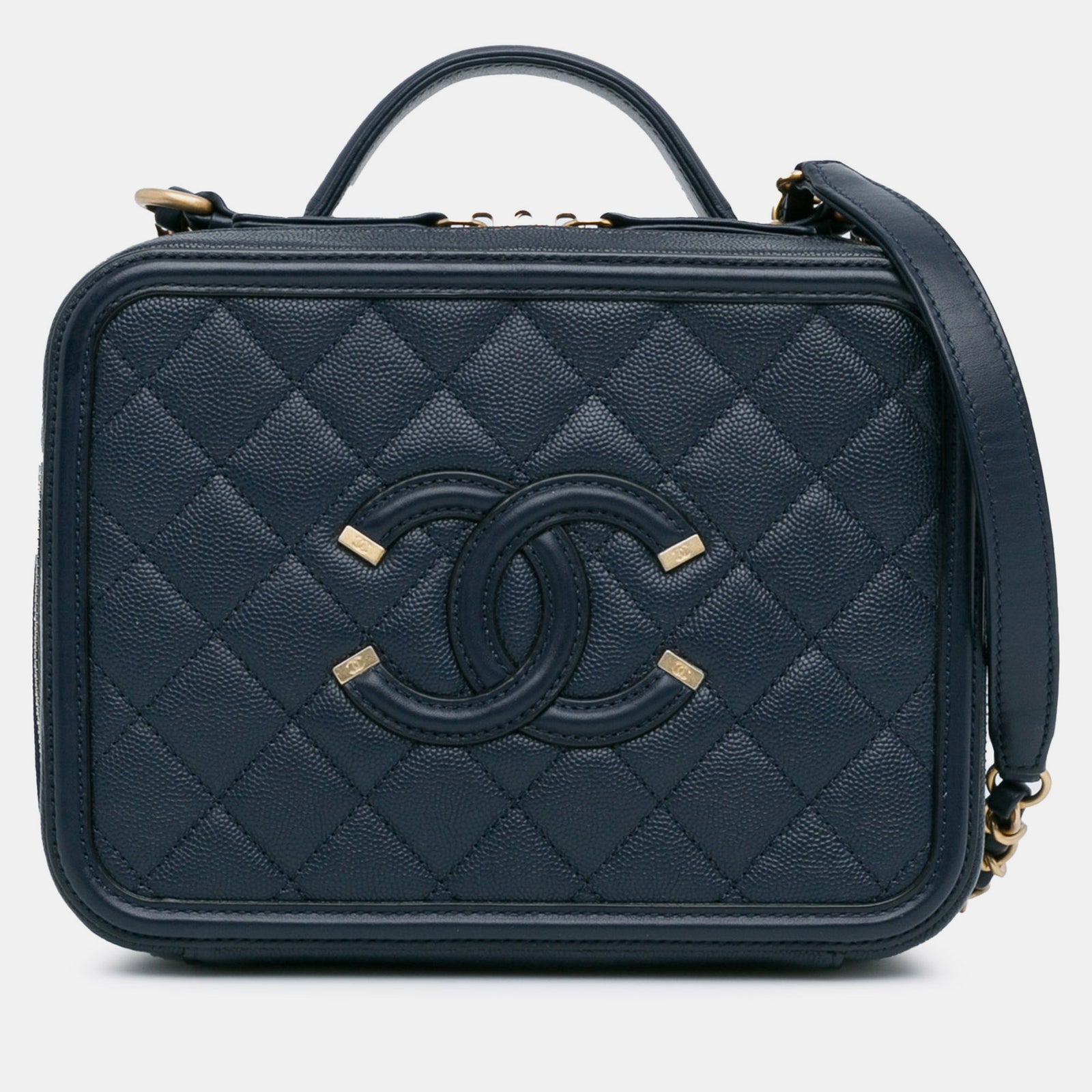 Chanel Medium Caviar CC Filigree Vanity Case