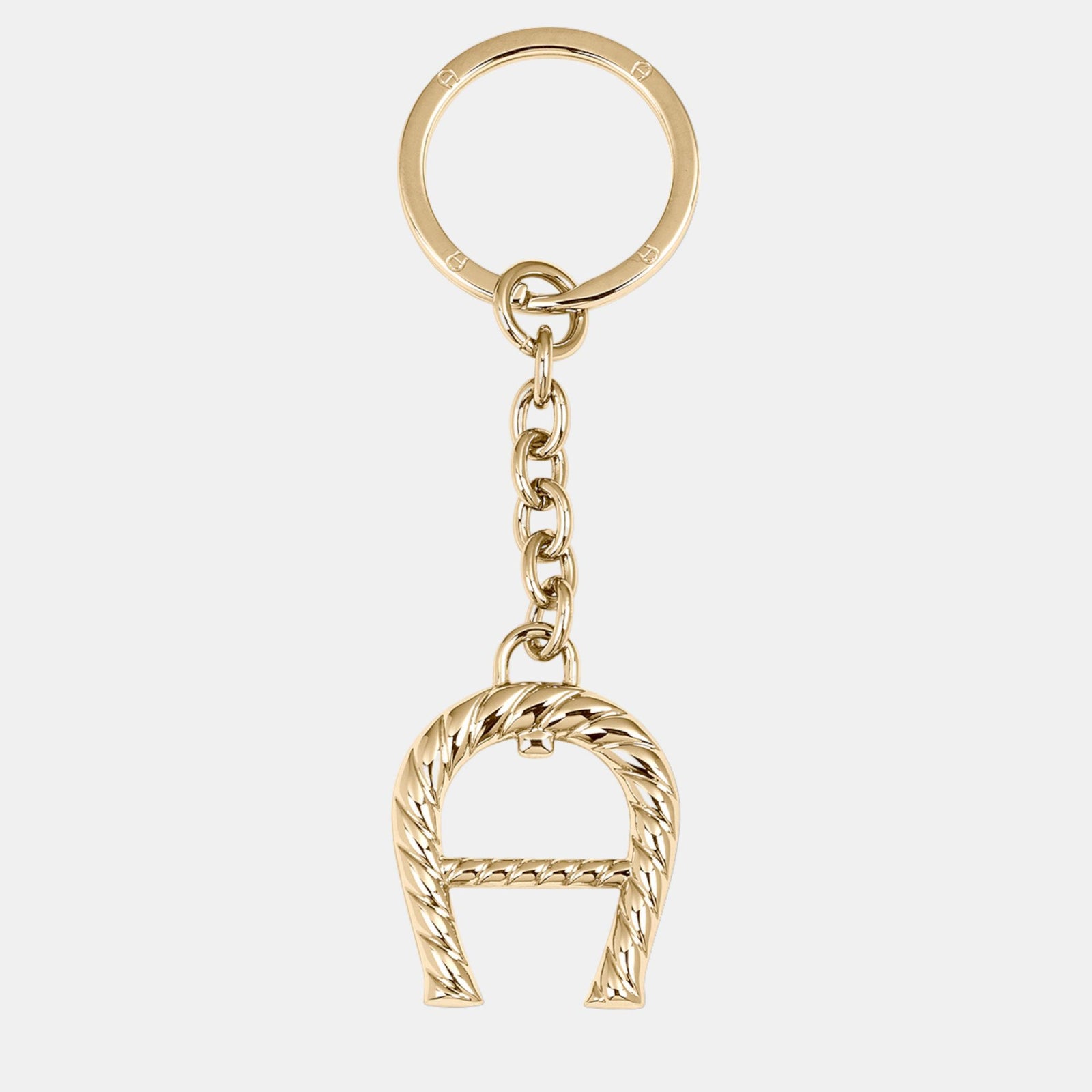 Aigner Gold shiny gold  Fashion Keyring A-Logo Gold Coloured