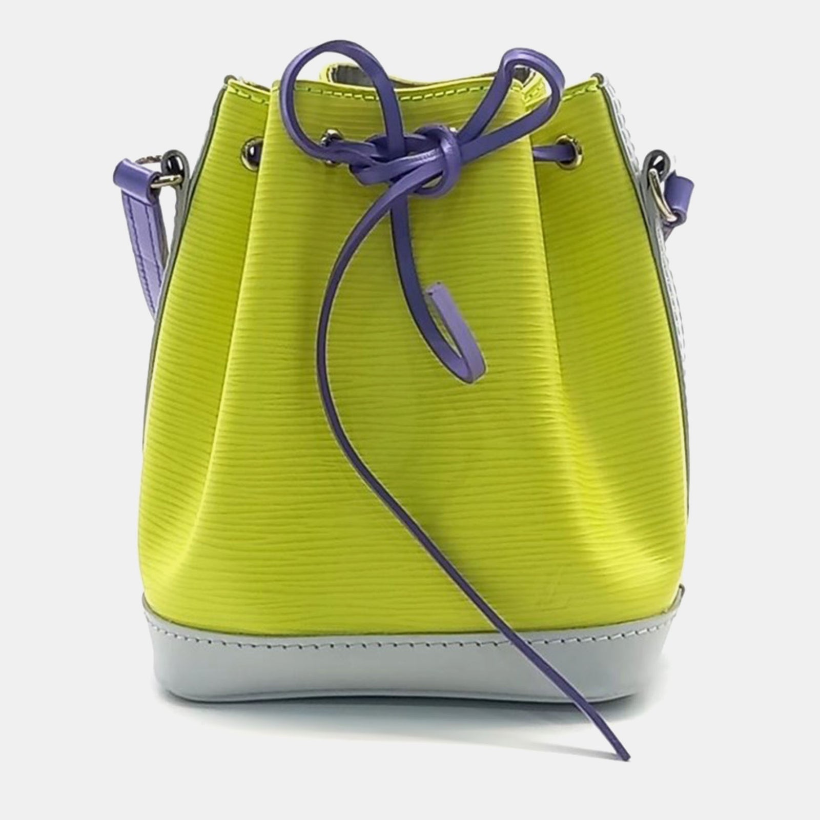 Louis Vuitton Sac seau Nano Noe en cuir épi jaune