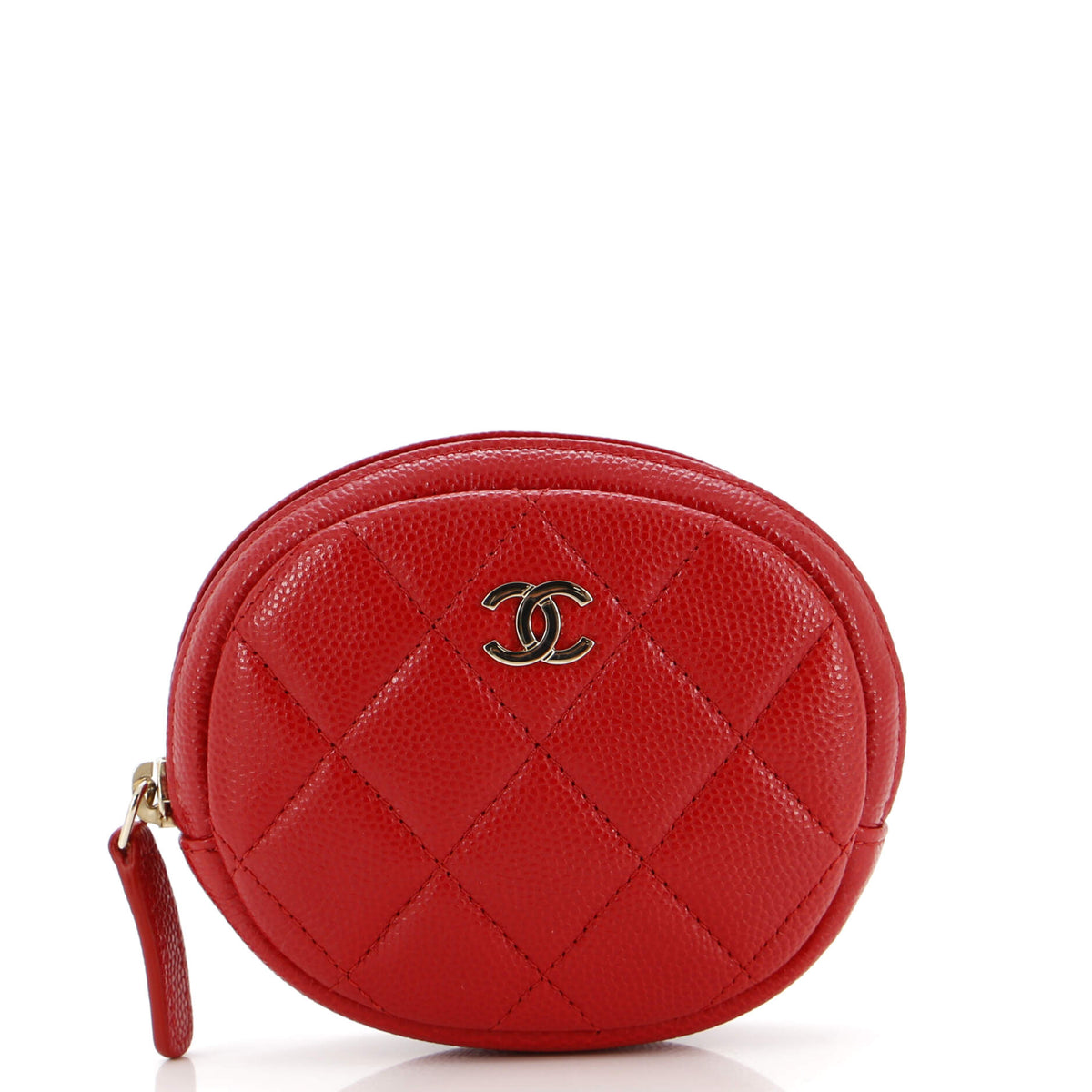 Chanel CHANEL Classic Round Coin Purse Quilted Caviar