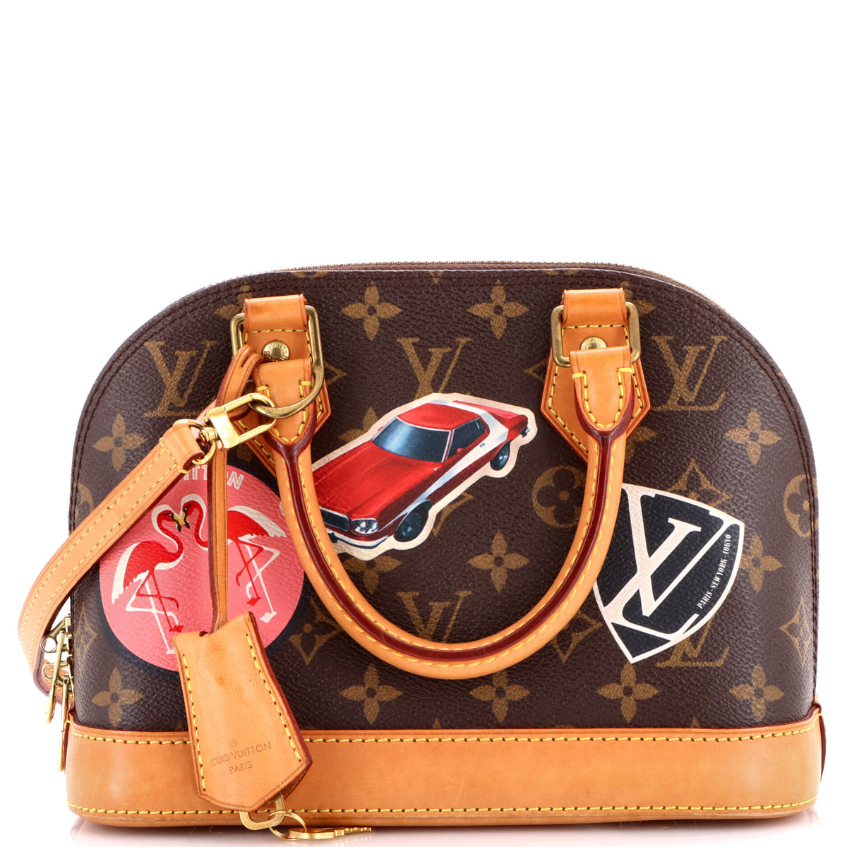 Louis Vuitton Alma Handbag Limited Edition World Tour Monogram Canvas BB