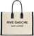 Men's Rive Gauche Print Tote Bag in Greggio/Nero/Nero | 509415FAAVU9083