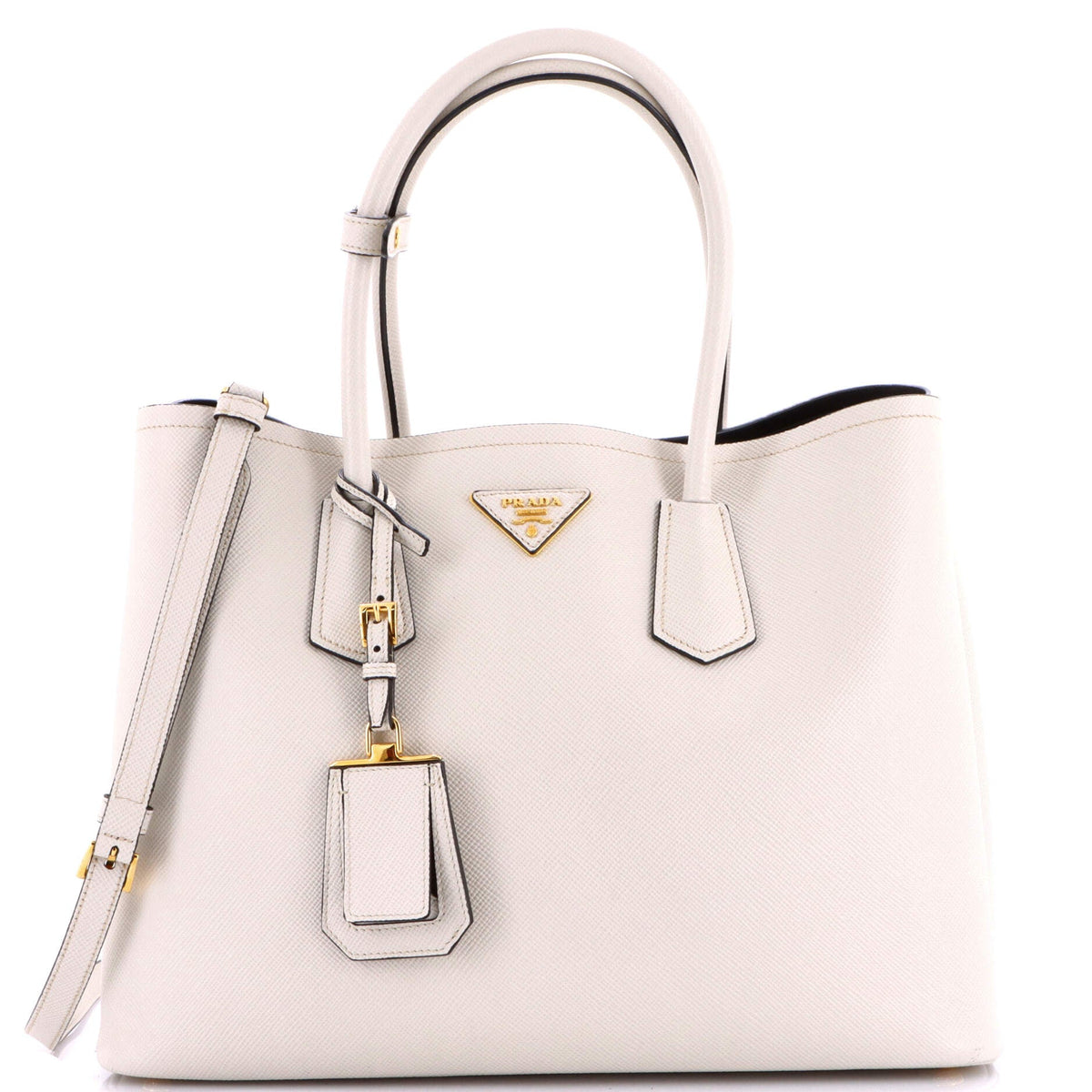 Prada PRADA Cuir Double Tote Saffiano Leather Large